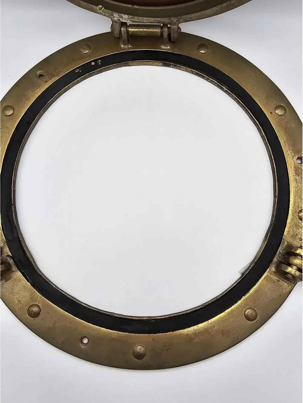 Vintage Brass Porthole Mirror Nautical Maritime Wall Decor Industrial Style